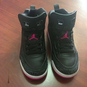 Pink and Black Girls Jordans